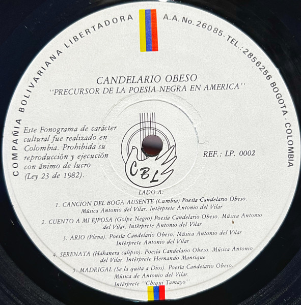 Cover zu candelario obeso - Candelario Obeso | Vinyl | Latin | Colombia Schallplatten Ankauf