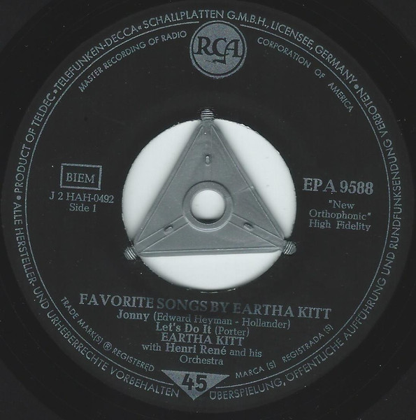 Cover zu Eartha Kitt - Favorite Songs By Eartha Kitt | 1958 | Vinyl | Jazz, Funk / Soul, Blues, Pop | Germany