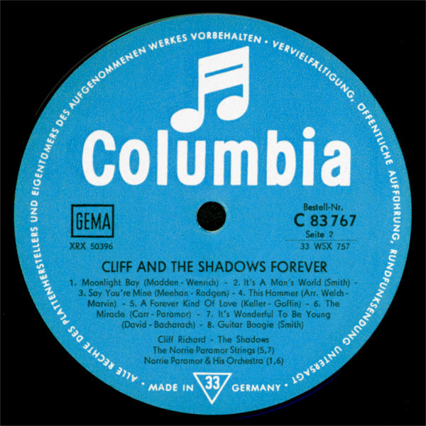 Cover zu Cliff Richard & The Shadows - Cliff And The Shadows Forever | 1964 | Vinyl | Rock | Germany