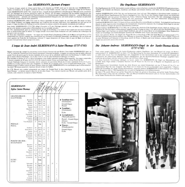 Cover zu André Luy - L'Orgue Silbermann (De l'Église Saint Thomas de Strasbourg) | Vinyl | Classical | France