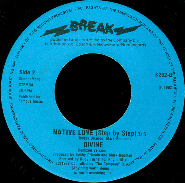 Cover zu Divine - Native Love (Step By Step) | 1982 | Vinyl | Electronic | Netherlands Schallplatten Ankauf