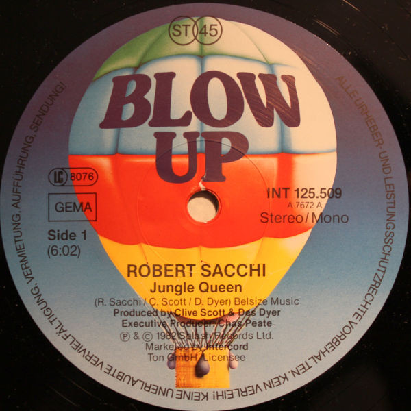 Cover zu Robert Sacchi - Jungle Queen | 1982 | Vinyl | Electronic | Germany Schallplatten Ankauf