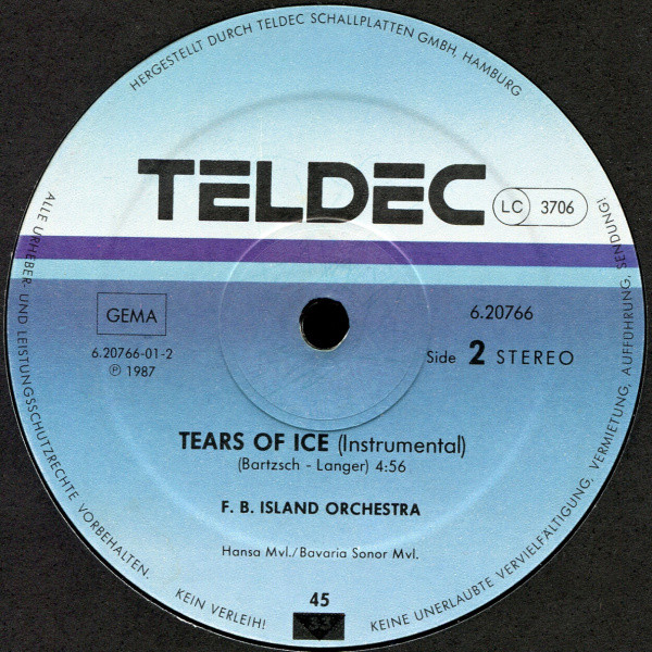 Cover zu Bolland & Bolland - Tears Of Ice | 1987 | Vinyl | Electronic, Pop | Germany