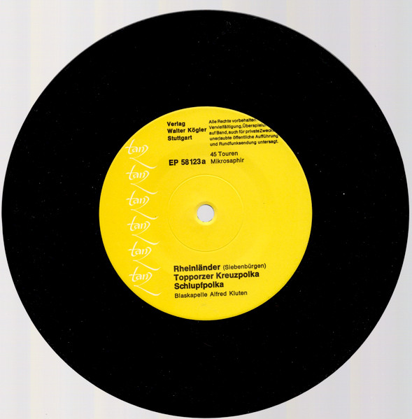 Cover zu Blaskapelle Alfred Kluten - Rheinländer | Vinyl | Jazz, Folk, World, & Country | Germany