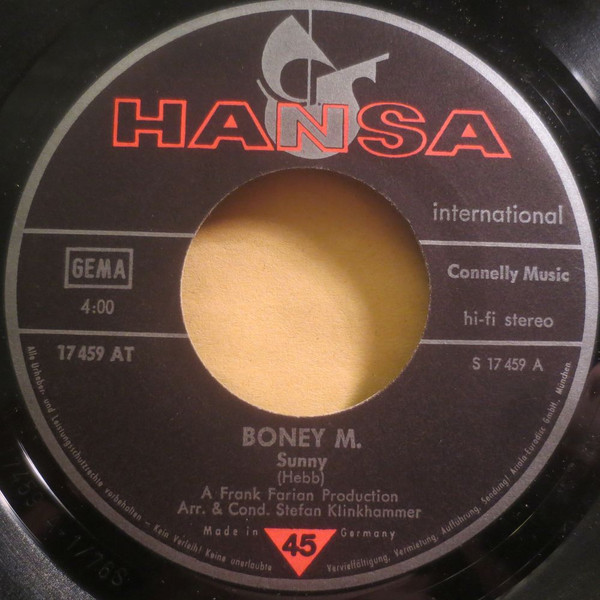 Cover zu Boney M. - Sunny | 1976 | 7