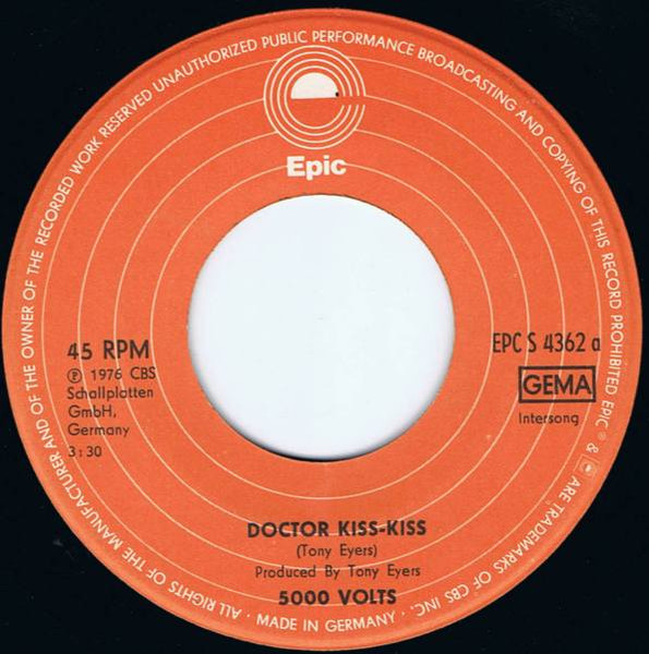Cover zu 5000 Volts - Doctor Kiss-Kiss | 1976 | Vinyl | Funk / Soul | Germany