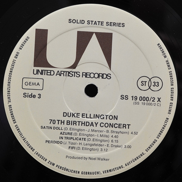 Cover zu Duke Ellington - Duke Ellington's 70th Birthday Concert | 1970 | Vinyl | Jazz | Germany