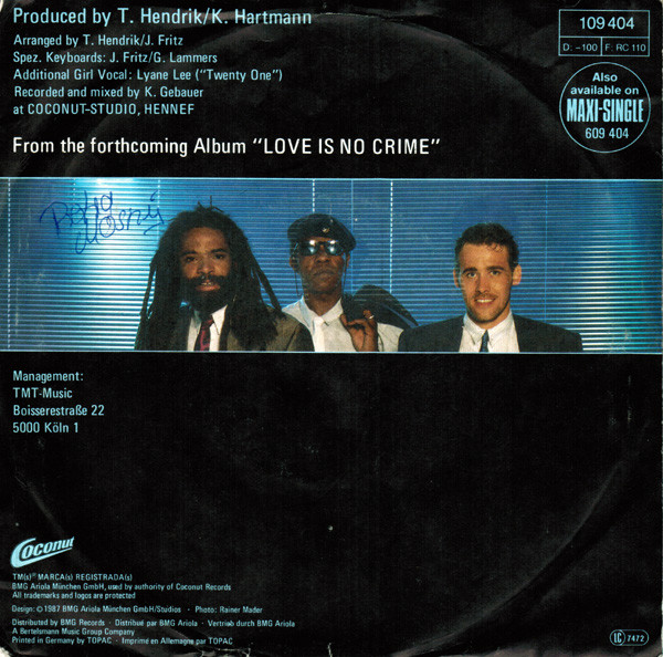 Cover zu Bad Boys Blue - Come Back And Stay | 1987 | Vinyl | Electronic | Europe