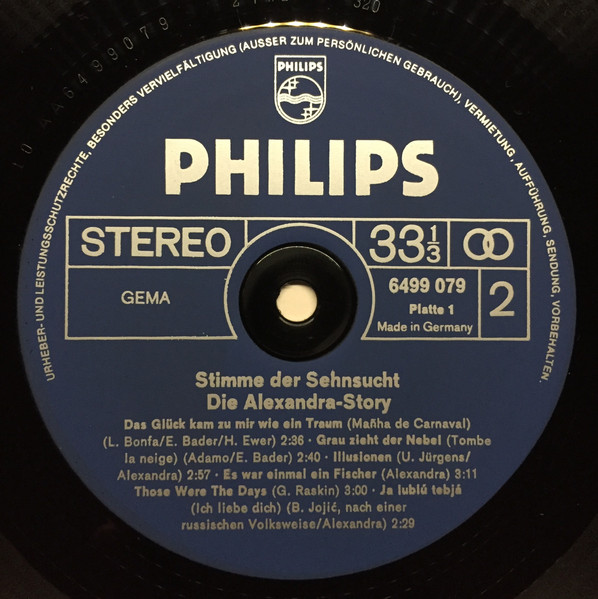 Cover zu Alexandra (7) - Stimme Der Sehnsucht - Die Alexandra Story | Vinyl | Pop | Germany