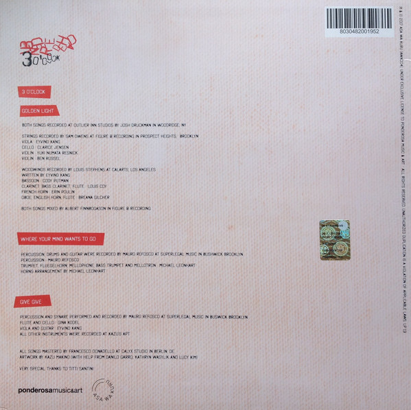 Cover zu Blonde Redhead - 3 O'Clock | 2017 | Vinyl | Rock | Italy Schallplatten Ankauf