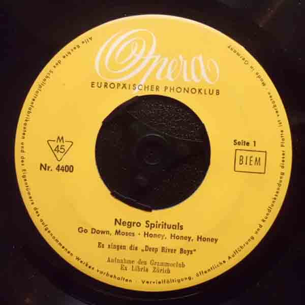 Cover zu Deep River Boys - Negro Spirituals | Vinyl | Folk, World, & Country | Germany
