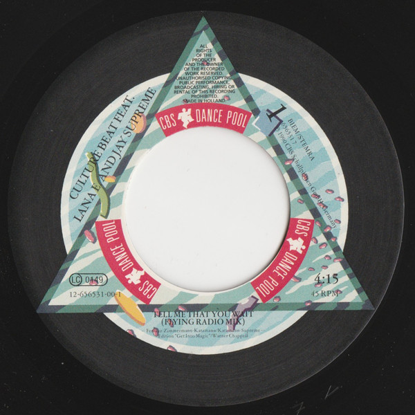 Cover zu Culture Beat - Tell Me That You Wait | 1990 | Vinyl | Electronic | Europe Schallplatten Ankauf