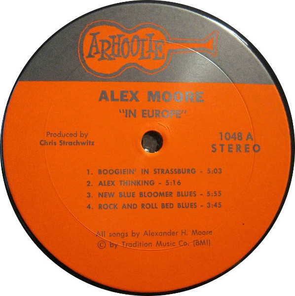 Cover zu Alex Moore - In Europe | 1970 | Vinyl | Blues | US