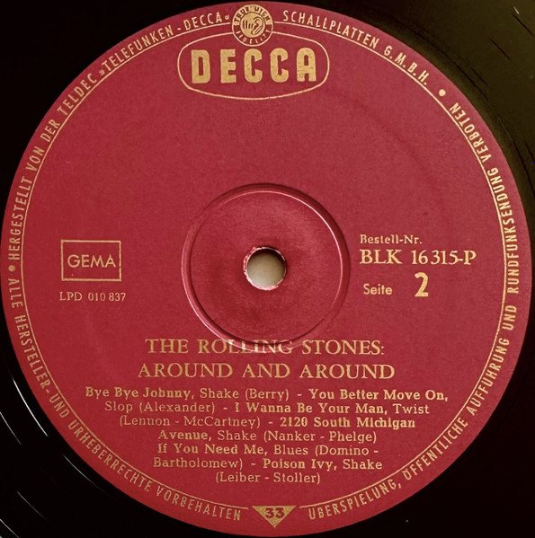 Cover zu The Rolling Stones - Around And Around | 1964 | Vinyl | Rock, Pop | Germany