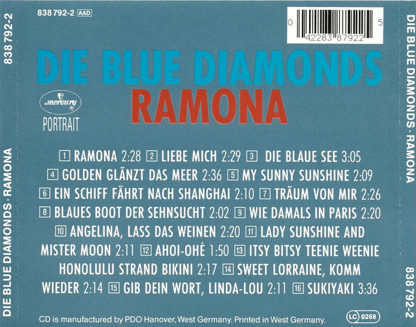 Cover zu The Blue Diamonds - Ramona | Vinyl | Rock | Europe Schallplatten Ankauf