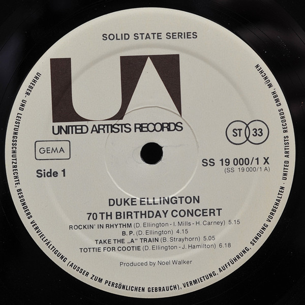 Cover zu Duke Ellington - Duke Ellington's 70th Birthday Concert | 1970 | Vinyl | Jazz | Germany