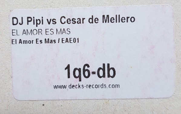Cover zu DJ Pippi & Cesar De Melero - El Amor Es Mas | 2003 | Vinyl | Electronic | Spain