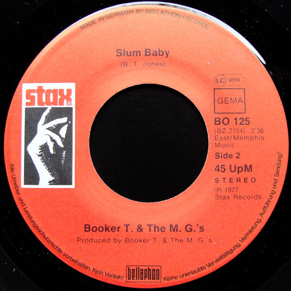 Cover zu Booker T & The MG's - Melting Pot / Slum Baby | 1977 | Vinyl | Funk / Soul | Germany