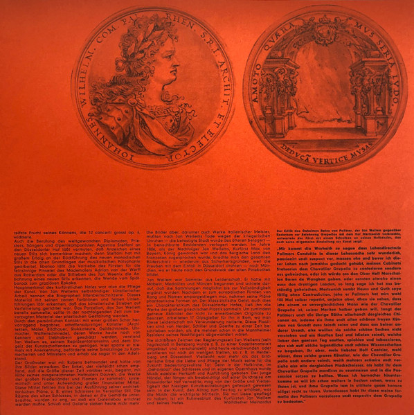 Cover zu Agostino Steffani, Arcangelo Corelli, Johann Schenk, Johann Hugo Von Wilderer - Düsseldorf - Am Hofe Jan Wellems | Vinyl | Classical | Germany
