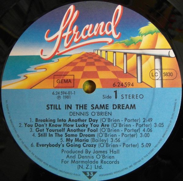 Cover zu Dennis O'Brien - Still In The Same Dream | 1980 | Vinyl, LP, Album | Rock, Pop | Germany Schallplatten Ankauf