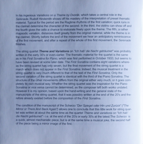 Cover zu Rudolf Hindemith - Rudolf Hindemith Edition Vol. 1 | 2002 | Vinyl | Classical | Germany