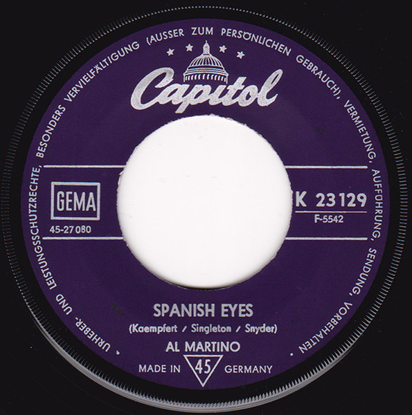 Cover zu Al Martino - Spanish Eyes | Vinyl | Rock | Germany Schallplatten Ankauf