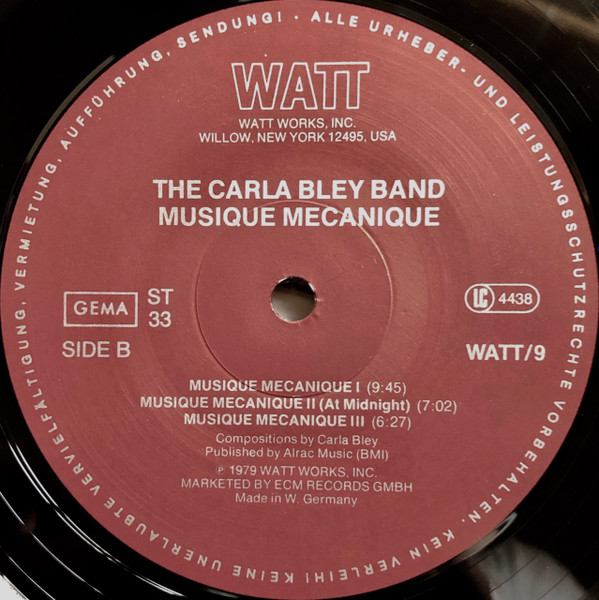 Cover zu The Carla Bley Band - Musique Mecanique | 1979 | Vinyl | Jazz | Germany Schallplatten Ankauf
