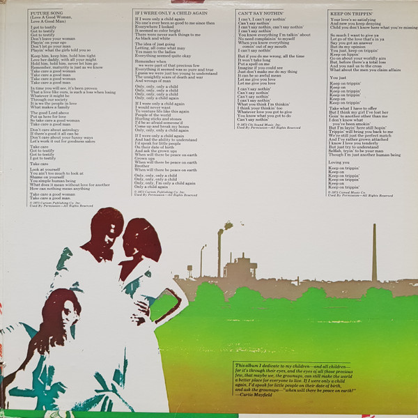 Cover zu Curtis Mayfield - Back To The World | 1973 | Vinyl | Funk / Soul | US Schallplatten Ankauf