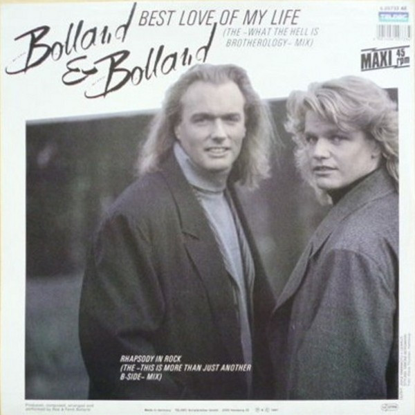 Cover zu Bolland & Bolland - Best Love Of My Life / Rhapsody In Rock | 1987 | Vinyl | Electronic, Rock | Germany Schallplatten Ankauf