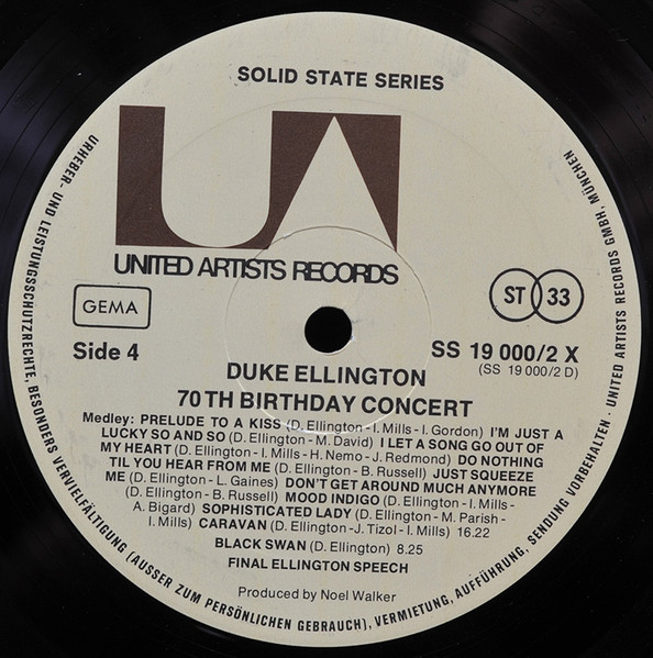 Cover zu Duke Ellington - Duke Ellington's 70th Birthday Concert | 1970 | Vinyl | Jazz | Germany