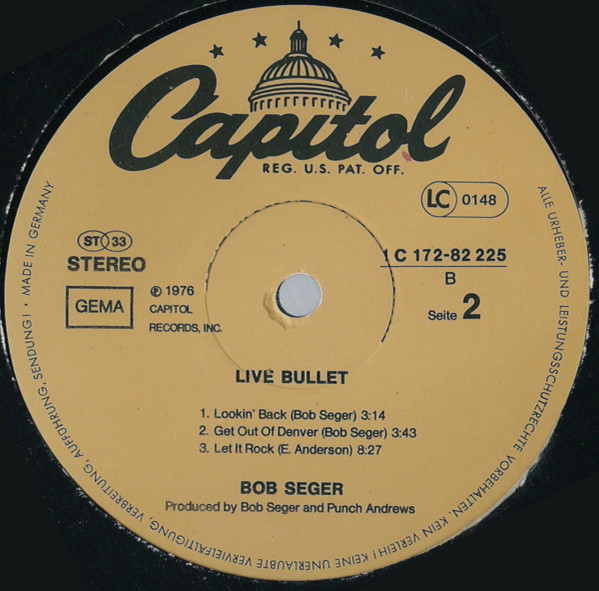 Cover zu Bob Seger And The Silver Bullet Band - 'Live' Bullet | 2xLP, Album, RE, Tan | Rock, Folk, World, & Country | Germany