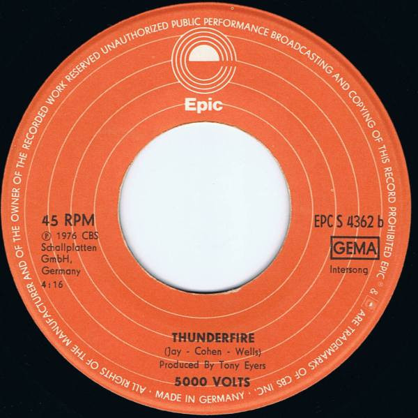 Cover zu 5000 Volts - Doctor Kiss-Kiss | 1976 | Vinyl | Funk / Soul | Germany Schallplatten Ankauf