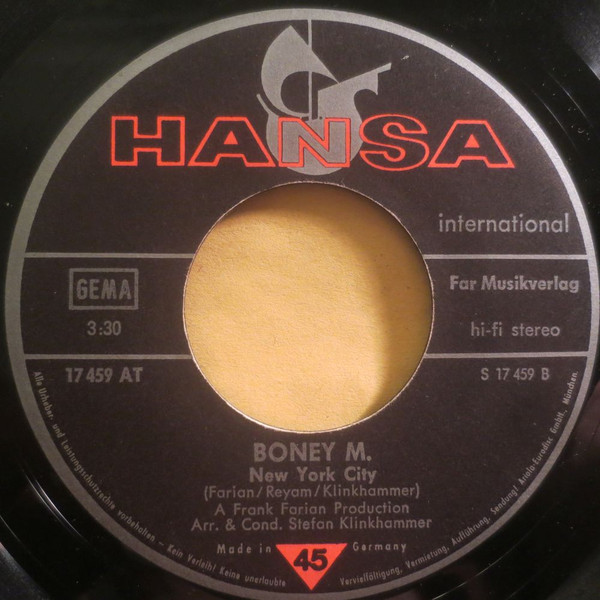 Cover zu Boney M. - Sunny | 1976 | 7