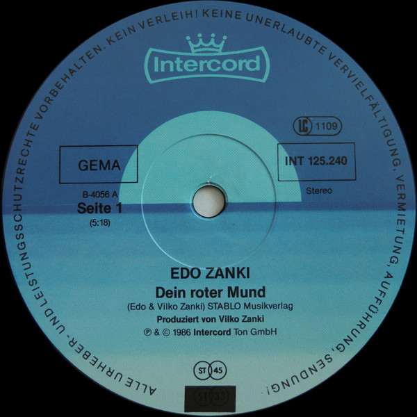 Cover zu Edo Zanki - Dein Roter Mund | Vinyl, 12