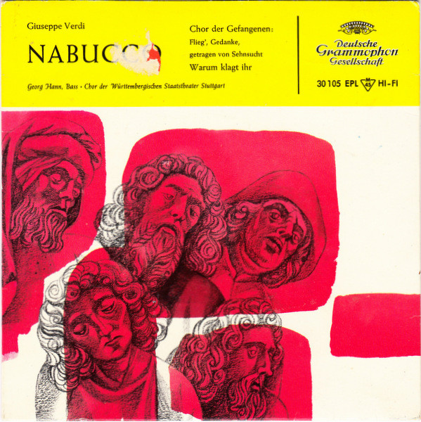 Bild Chor Der Württembergischen Staatstheater Stuttgart / Giuseppe Verdi – Nabucco | 1958 | Vinyl, 45 RPM, 7″, Mono, EP | Classical | Germany Schallplatten Ankauf