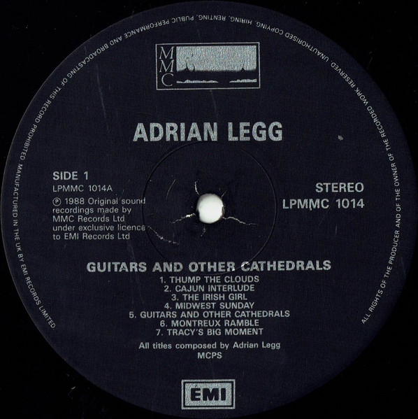 Cover zu Adrian Legg - Guitars And Other Cathedrals | 1988 | Vinyl, LP, Stereo | Jazz, Blues | UK