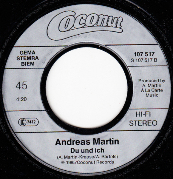 Cover zu Andreas Martin (2) - Samstag Nacht In Der Stadt | Vinyl, Stereo, 45 RPM, 7