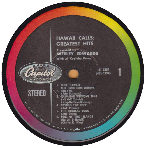 Cover zu Al Kealoha Perry Presented By Webley Edwards - Hawaii Calls: Greatest Hits | 1960 | Vinyl, LP, Album, Stereo | Pop, Folk, World, & Country | US