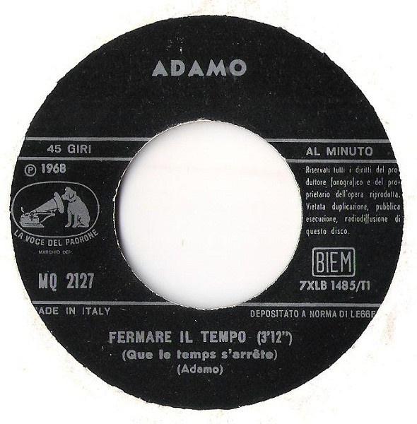 Cover zu Adamo - Affida Una Lacrima Al Vento | 1968 | Vinyl, 45 RPM, 7
