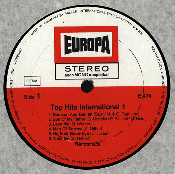 Cover zu The Air Mail - Top Hits International 1 | 1972 | Vinyl, LP, Album, Stereo | Rock, Pop | Germany