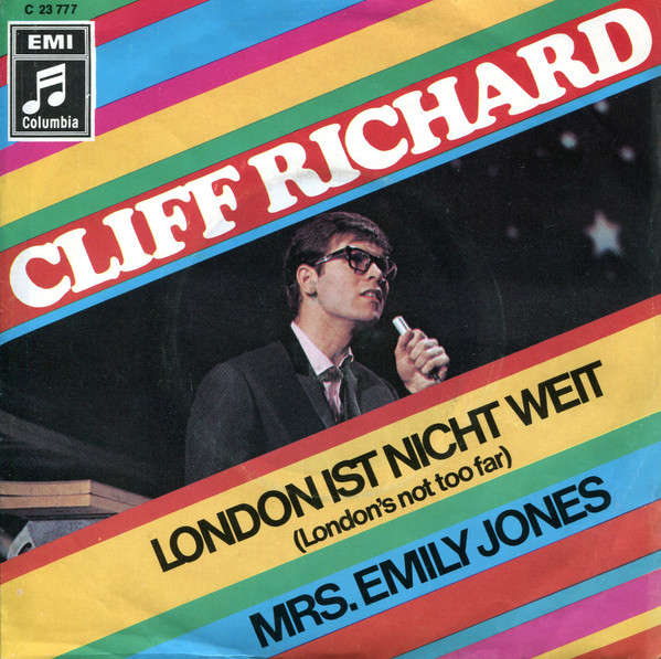Bild Cliff Richard – London Ist Nicht Weit (London’s Not Too Far) / Mrs. Emily Jones | 1968 | Vinyl, 45 RPM, 7″, Single | Pop | Germany Schallplatten Ankauf