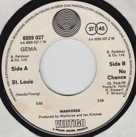 Cover zu Warhorse (2) - St. Louis | 1971 | Vinyl, 45 RPM, 7