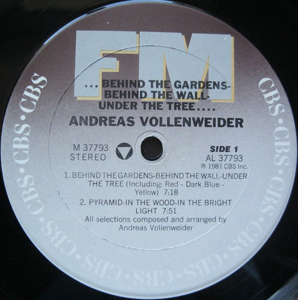 Cover zu Andreas Vollenweider - ... Behind The Gardens - Behind The Wall - Under The Tree ... | 1982 | Vinyl, LP, Album, Stereo | Electronic | US