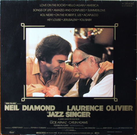 Cover zu Neil Diamond - The Jazz Singer (Original Songs From The Motion Picture) | 1980 | Vinyl, LP, Album | Rock, Stage & Screen | Germany