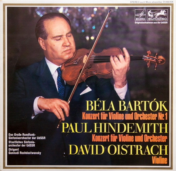Bild Béla Bartók, Paul Hindemith, David Oistrach – Konzert Für Violine Und Orchester Nr. 1 / Konzert Für Violine Und Orchester | Vinyl, LP, Stereo | Classical | Germany Schallplatten Ankauf