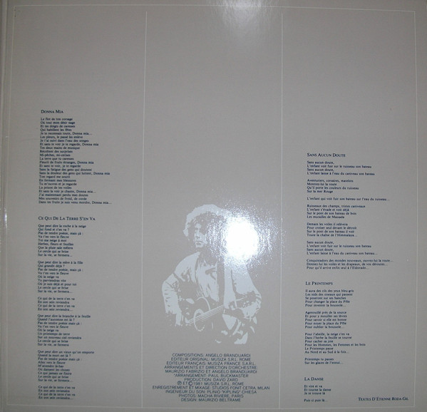 Cover zu Angelo Branduardi - Confession D'un Malandrin | 1981 | Vinyl, LP, Album, Stereo | Pop | Netherlands