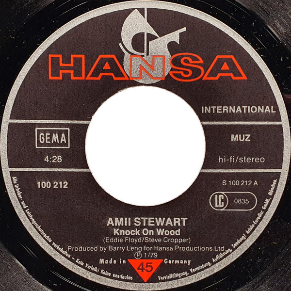 Cover zu Amii Stewart - Knock On Wood | 1979 | Vinyl, Stereo, 45 RPM, 7