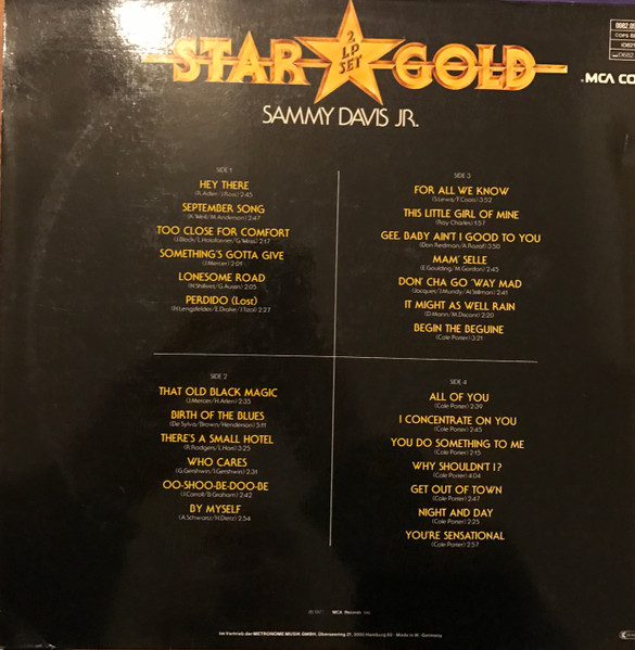 Cover zu Sammy Davis Jr. - Star Gold | Vinyl, LP, Compilation | Jazz, Pop | Germany