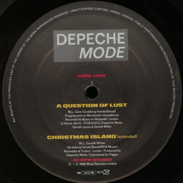Cover zu Depeche Mode - A Question Of Lust | 1986 | Vinyl, 12