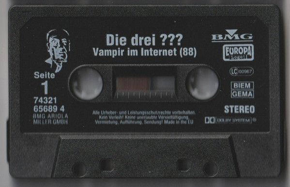 Cover zu André Minninger - Die Drei ??? 88 - Vampir Im Internet | 1999 | Cassette, Stereo | Non-Music | Germany